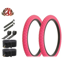 ALTA TIRES 20 x 2.125 PINK HF-143G W/ TUBES, RIM STRIPS, & TIRE LEVERS.