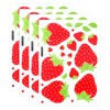 92 Pcs Strawberry Stickers Decor Removable Cute Fruit Wall Stickers