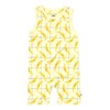 Babysoy Pattern Print Tank Romper Shortall (18-24 Months, Bananas)