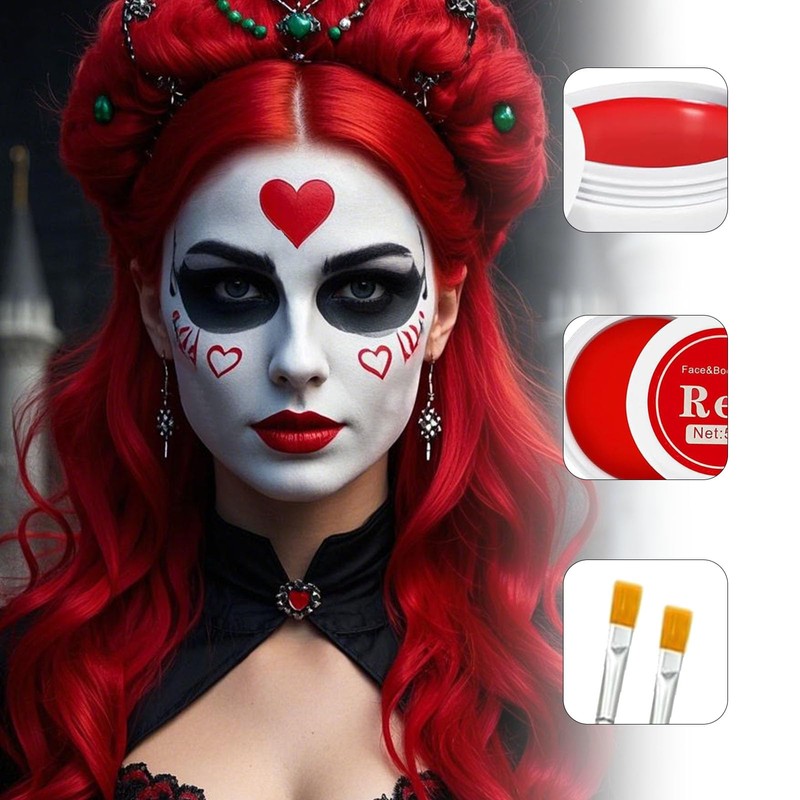 Axvxby 150g Black White Red 3 Colour Makeup Set with