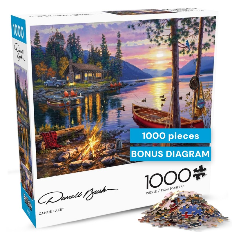 Buffalo Games - Canoe Lake 1000 Piece Puzzle for Adults