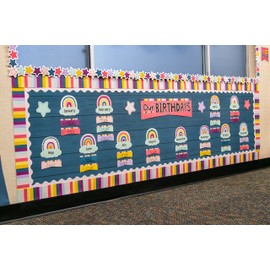 Teacher Created Resources Oh Happy Day Stripes Straight Border Trim (TCR9088)