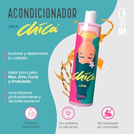 LATINA® | Acondicionador CHICA® | Crema para Peinar - Activador de Rizos | Belleza Mujer - Complementar con Tratamiento para Cabello Maltratado | Anti