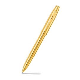Sheaffer 100 9372 PVD Gold Shiny Rollerball Pen with Gold PVD Trim