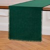 Solino Home Evergreen Linen Table Runner 120 Inches Long -