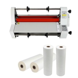 Hot Cold Roll Laminator, 110V Single Dual Side Digital Display Laminating Machine, Electronic Temperature Control, Automatic Constant Temperature Protection, Max Width 350mm