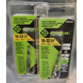 Greenlee New Pack of 2 Greenlee 10-32 NF Combination Drill/Tap Bit *DTAP10-32