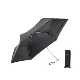 Waterfront Folding Umbrella, Parasol and Rain Umbrella Combo, Pocket Flat Sunshade, Black, 19.7 inches (50 cm), Lightweight Compact, 99.9% UV Protection, Unisex, S350-0773BK1-B9