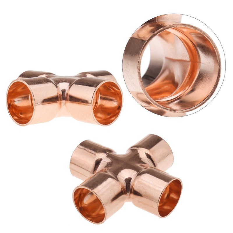 Be In Your Mind 5Pcs 15mm 4-Way Cross Union Pipe