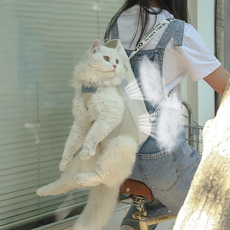 Cat Head Legs Out Carrier Portable Canvas Breathable Lightweight Cat