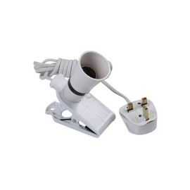 PRO ELEC PRO ELEC PEL00523 Clip-On BC Lamp Holder with 2m Mains Lead White