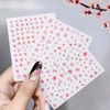 Chisafly Nail Stickers, Flowers, Cherry Blossoms, Nail Stickers, Double Cherry
