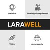 LARAWELL Cushion Cover 80 x 80 cm Cotton Grey Black