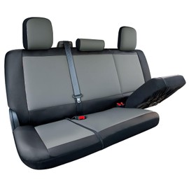 LPI Truck Grey Truck Bench Seat Cover Fits All Full-Size Silverado F-150 Ram Sierra Titan Tundra Pickup Trucks, Folding Bench or Standard Bench Seats, 600D Oxford Fabric with Faux Leather