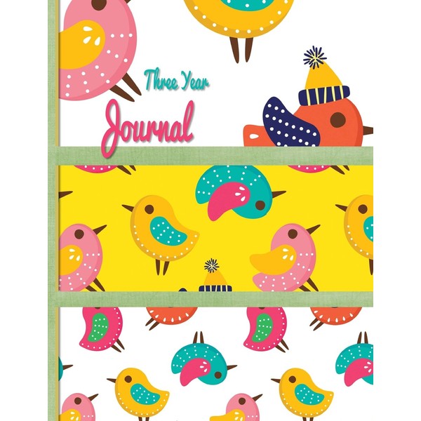 3 Year Journal: Chirpy Design: 8.5"x 11" Paperback undated Planner