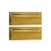 QCAA Solid Brass Mail Slot, with Solid Brass Interior Frame