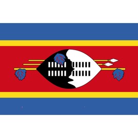 mrdeco Metall Schild 12x18cm gewölbt Swasilands Flag of Eswatini Schild