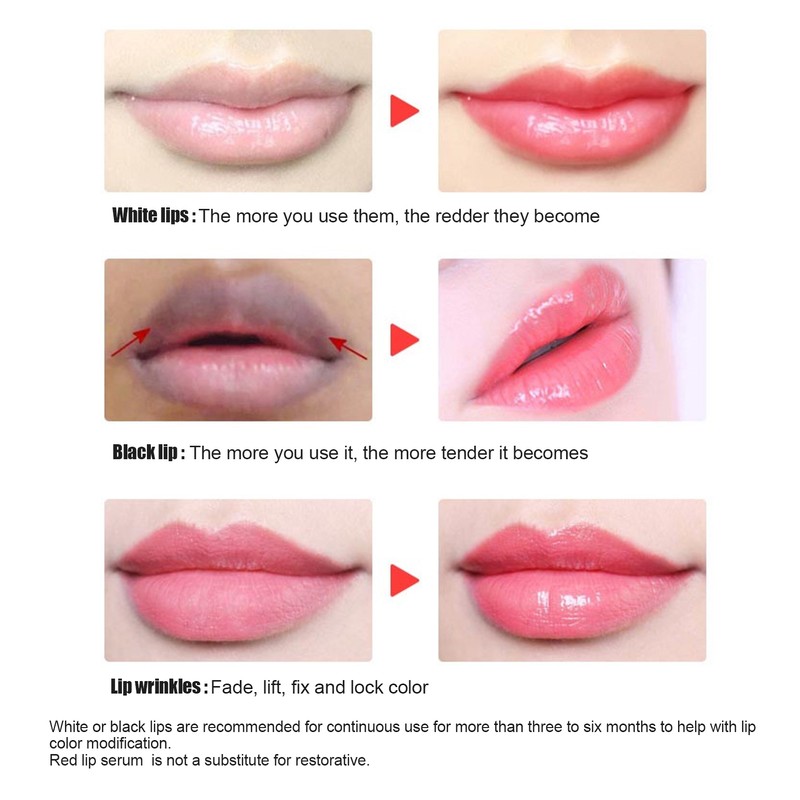 4pcs Microblading Red Lip Serum Moisturizing Lip Tattoo Color Fixing