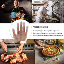 5pcs Silicone Finger Cots Thumbs Cover Protector Fingertip Cots for Heat Cooking Baking Barbecue