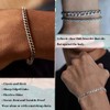 JEMARA Bracelets for Mens,2pcs Men's Silver Bracelets Set Sturdy Curb