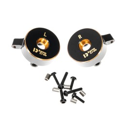 RampCrab Brass Steering Knuckles RC Counterweights for 1/24 RC Crawler Axial SCX24 AX24 Upgrades Parts, Black Coating, 28g