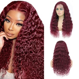 Fulang Hair 99J Burgundy Body Wave Human Hair for Women 13×4 Body Wave HD Lace Front Wigs for Black Women Glueless Wig Human Hair Pre Plucked With Baby Hair
