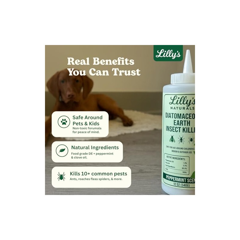 Diatomaceous Earth Food Grade with Peppermint Oil Crawling Insect Killer