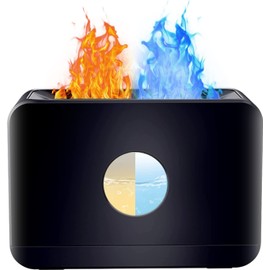 OLV Flame Diffuser, Essential Oil Diffuser with Flame Light Air Humidifier 220ml Aroma Diffuser 3 Mist Mode and 3 Timer for Home, Office or Yoga Essential Oil Diffuser with Waterless Auto Shut-Off