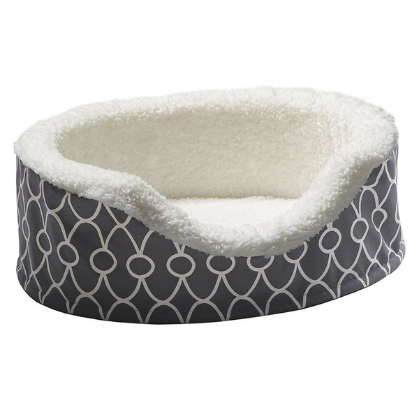 Orthoperdic Egg-Crate Nesting Pet Bed w/ Teflon Fabric Protector, XS Gray