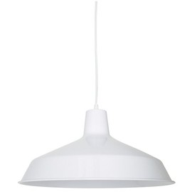 Sunset Lighting F3513-30 Pendant with White Metal Glass, White Finish