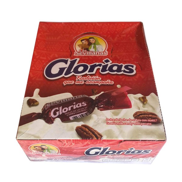 Las Sevillanas - Glorias Milk Goat Candy, from Mexico - Box of 30 Pieces - 21 oz / 600 gr