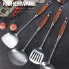 4Pcs/Set 304 Stainless Steel Rosewood Cooking Utensils Cookware Set Kitchen