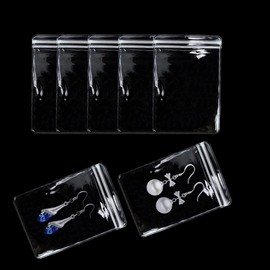 PVC Clear Anti Oxidation Jewelry Zipper Bag 100Pack Anti Tarnish Transparent Jewelry Storage Bags Book Small Ziplock Bags Jewelry Organization for Jewelry Rings Earrings Packaging Sales (Clear)