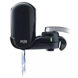 PUR Black House Faucet Mount Water Filtration System Mercury Chlorine Lead Filter