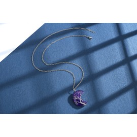 MAIBAOTA Crescent Moon Necklaces for Women Amethyst Necklace Crystal Necklace Life Tree Necklace Spiritual Reiki Witch Gemstone Neckalce Purple Crystal Jewelry Mothers Day Gifts for Mom