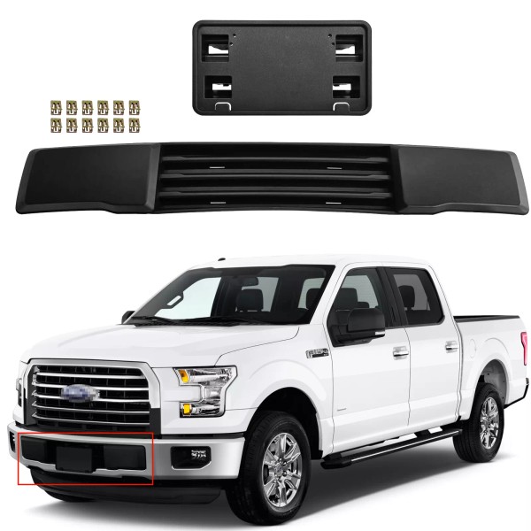 unbranded Front Bumper Trim Lower Cover & License Plate For