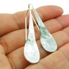 Long Solid Hammered 925 Sterling Silver Threader Drop Earrings