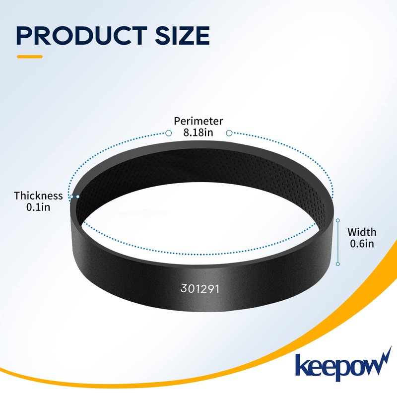 KEEPOW Vacuum Belt for Kirby, 301291G Replacement Belt Compatible with
