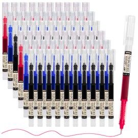 Beieverluck 60 Pieces Rollerball Pens Bulk 0.5 mm Japanese Fine Point Pens Smooth Writing Pens Gel Ink Rolling Ball Pen for Office School Stationery Supply, 3 Color