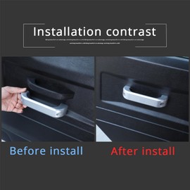 METYOUCAR Aluminum Alloy Replacement Interior Door Grab Handle Silver for @L@and @R@Over Defender 110 90 130 (Silver)