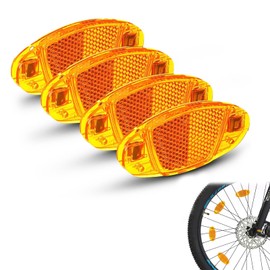 CZN Spokes Cat Eyes - [Set of 4] Approved & Shatterproof I Reflectors Bicycle, Bicycle Reflectors, Cat Eye Reflectors Bicycle, Spoke Reflectors