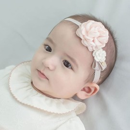 Asphinien Lace Hair Wrap - Boho Chic Baby Girl Headband (Style 7, Cream) - Universal Size, Soft Elastic, Adjustable, Newborn & Infant Accessories