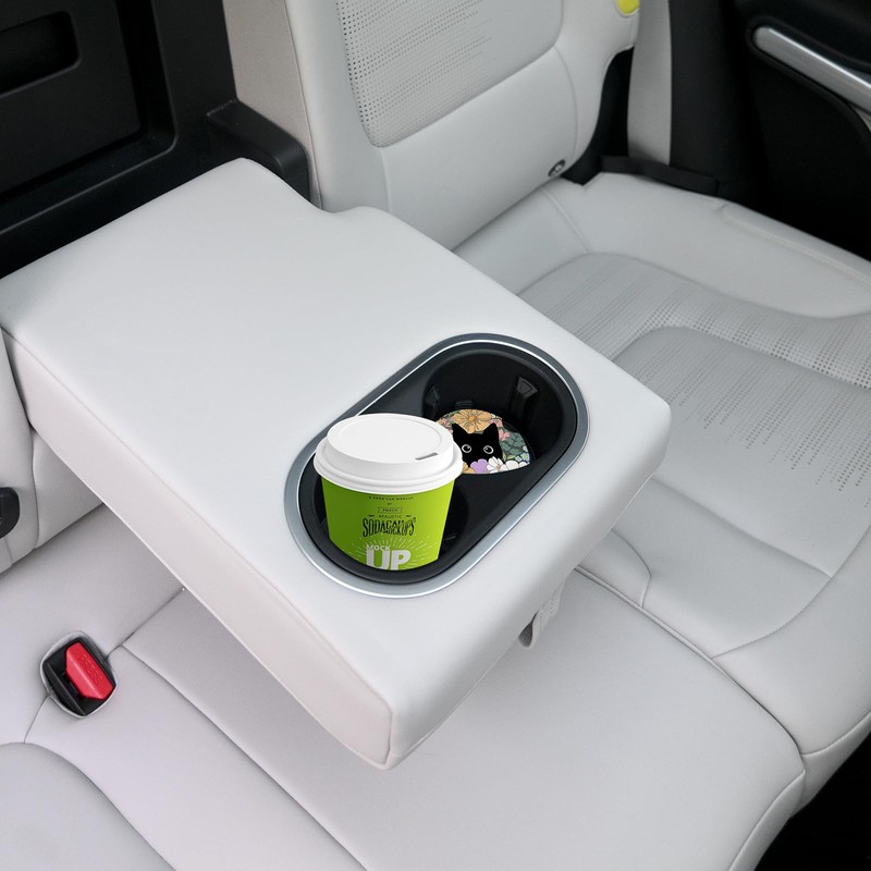 Cute Black Cat Car Coasters for Drinks Absorbent, 2 Pack