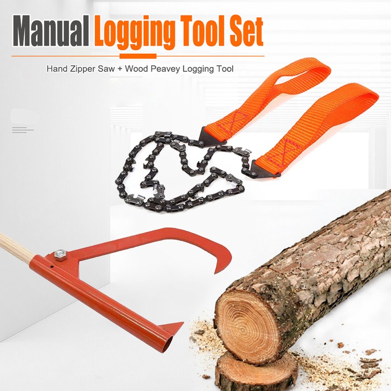 Pocket Chainsaw 26in Tree Limb Hand Rope Chain Saw 11