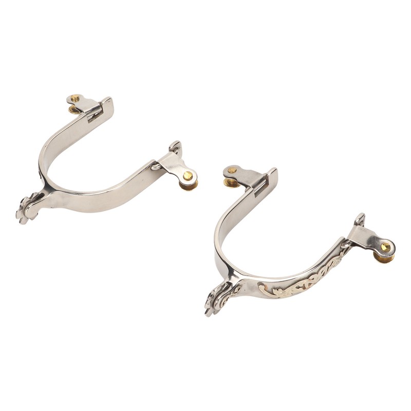 1 Pair Horse Spurs Stainless Steel Western Cowboys Spurs Men