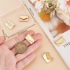 Beebeecraft 1 Box 6Pcs Locket Charms Real 18K Gold Plated