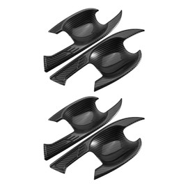 ACROPIX Car Exterior Door Handle Bowl Cover Decor Trim Protector Outer Door Decoration Fit for Toyota RAV4 - Pack of 4 Carbon Fiber Pattern Black