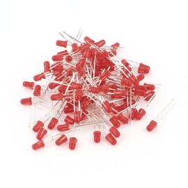 Sourcingmap 120 Pcs 2Pins 3mm Super Bright Red LED Light Emitting Diodes DC 2.5-3V