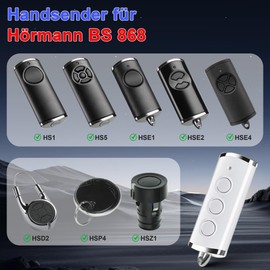 868.3 BiSecur Garage Door Opener Remote Control Compatible with Hörmann HSE4-868-BS, Replacement for Hörmann HSE2 HSE1 HS1 HS4 HS5 HSZ1 HSD2-868 BS Handheld Transmitter, Pack of 2