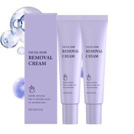 2PCS Facial Hair Removal Cream For Women, FacIal Hair Remover For WoMen Face, Gentle Facial Hair Removal For Women, All Skin Types, Womens Facial Hair Remover, Chin & Body, Safe For Sensitive Skin